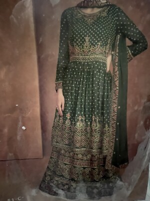 Beautiful Full Embroidered Indian  Georgette Lehenga 