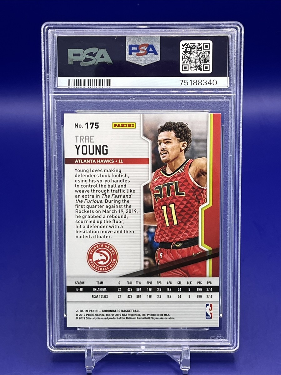 TRAE YOUNG ROOKIE PSA 10 2018 PANINI CHRONICLES 175 - ATLANTA