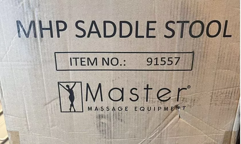 Master Massage Ergonomic Saddle Stool Sleek Black 91557 NEW in