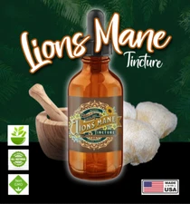 Lions Mane Mushroom Extract Tincture EASY Liquid Herbal Drops USA!