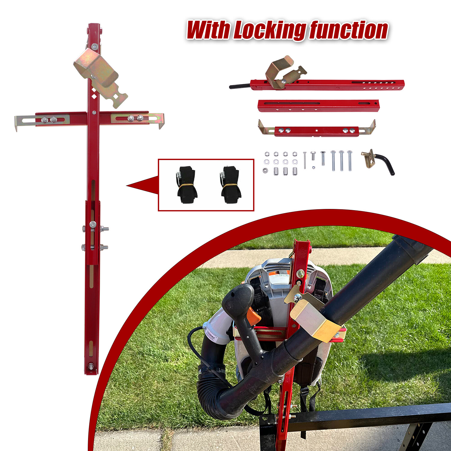 Holder Rack Leaf Blower Rack For Open Landscaping Trailer Ne