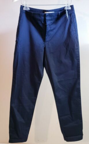 NWT! Abercrombie And Fitch Women's Navy Cotton Slim Ankle Crop Pants! Size 27