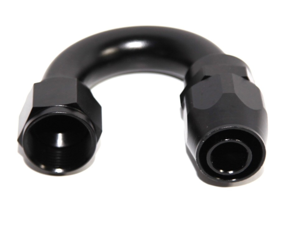 AN-12 90 Degree Swivel Fuel Line Fitting Adapter - Black, For Oil, Gas, Hose Connections | EMUSA Brand