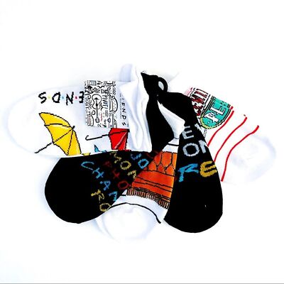 Friends TV Show No Show Socks Womens 5 Pack Central Perk 90s Sitcom