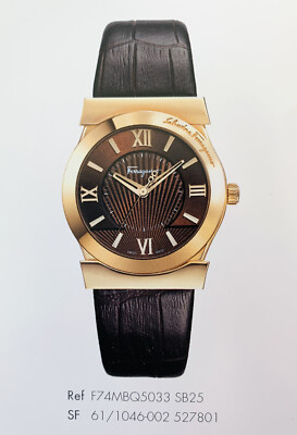 SALVATORE FERRAGAMO WATCH STRAP, F74MBQ , F74 , BROWN STRAP