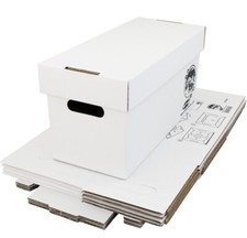  5 07BC09HD - Heavy Duty 7" Vinyl Record Media Cardboard Storage Boxes with Lid