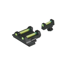 Black Front Rear Sight 6.5 mm Fiber Optic F Glock 17 19 22 23 24 26 27 31 34 35