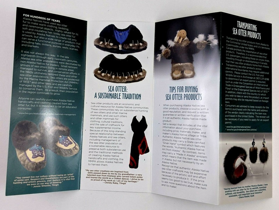 2010s Alaska Native Northern Sea Otter Artists Travel Brochure Products