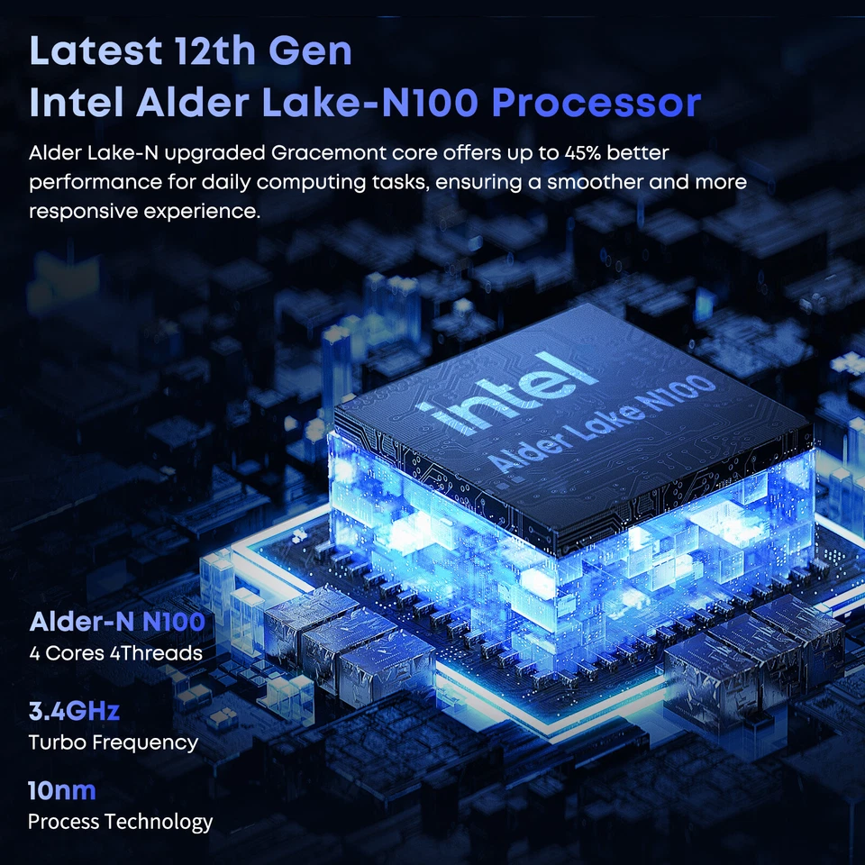 Portátil CHUWI Gemibook Plus 15,6 pulgadas DDR5 16G 512 GB SSD Intel N100 2K Windwos 11 PC Foto 4 de 4