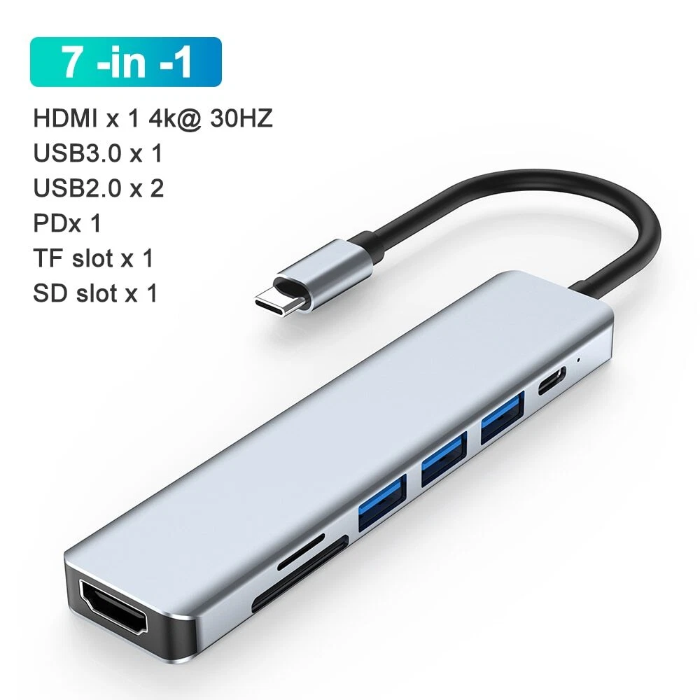 Usb Hub 3 0 Hdmi Usb Type C Splitter Docking Station For Laptop Macbook