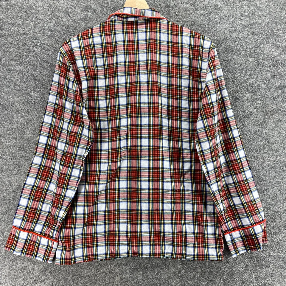 Crewcuts Sleepshirt Boys XL Red Plaid Button Up Collared Long Sleeve Sleepwear - Image 2 of 4