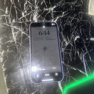 Apple iPhone 12 128GB Purple Unlocked Bar Smartphone Cracked Screen For Parts