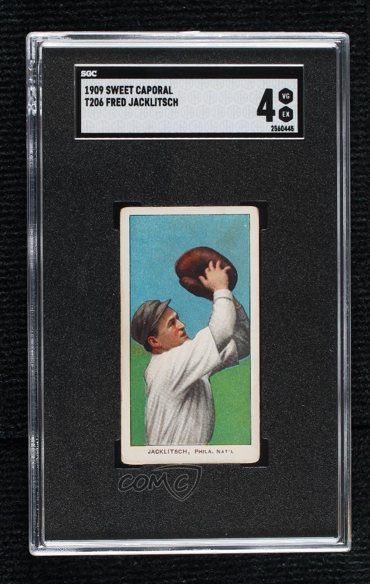 1909-11 T206 Sweet Caporal 150 Factory No 30 Back Fred Jacklitsch SGC 4 0q4x