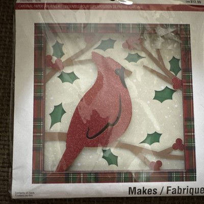 Christmas Cardinal Paper Layering Craft Kit Holiday Decor Recollections