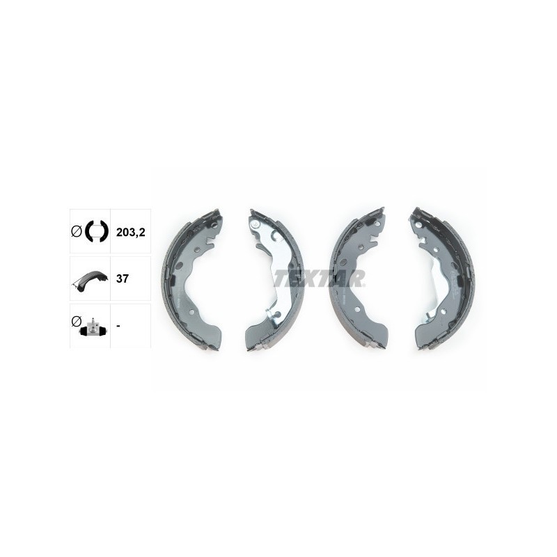 TEXTAR 91061700 Brake Shoe Set Rear for Accent Elantra Matrix