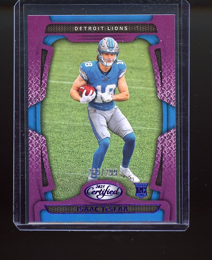 2025 Panini Certified #162 Isaac TeSlaa Mirror Purple #/299