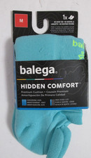 Women's Balega Hidden Comfort No-Show Tab Socks Turquoise Size Medium 8.5-10.5 