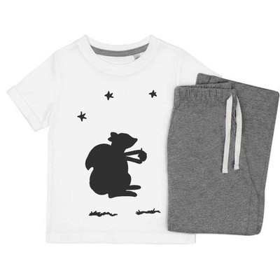 Kinder Nachtwäsche-/Pyjama-Set ''Eichhörnchen in einer Sternennacht'' (KP053397)