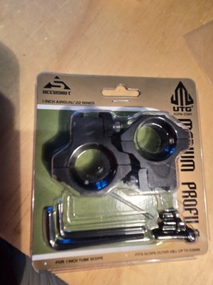 Leapers UTG ACCUSHOT Airgun Rings 1'' Medium NEW in Pkg