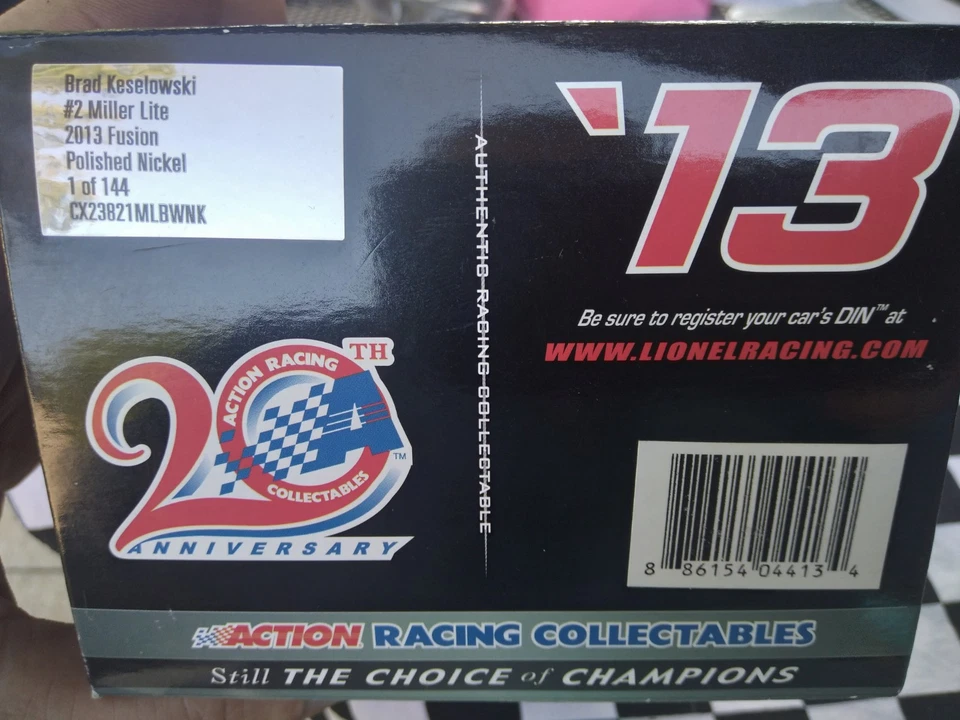 Brad Keselowski Firmado 2013 #2 Miller Lite 1:24 Níquel Pulido Diecast (BK-3) Foto 3 de 3
