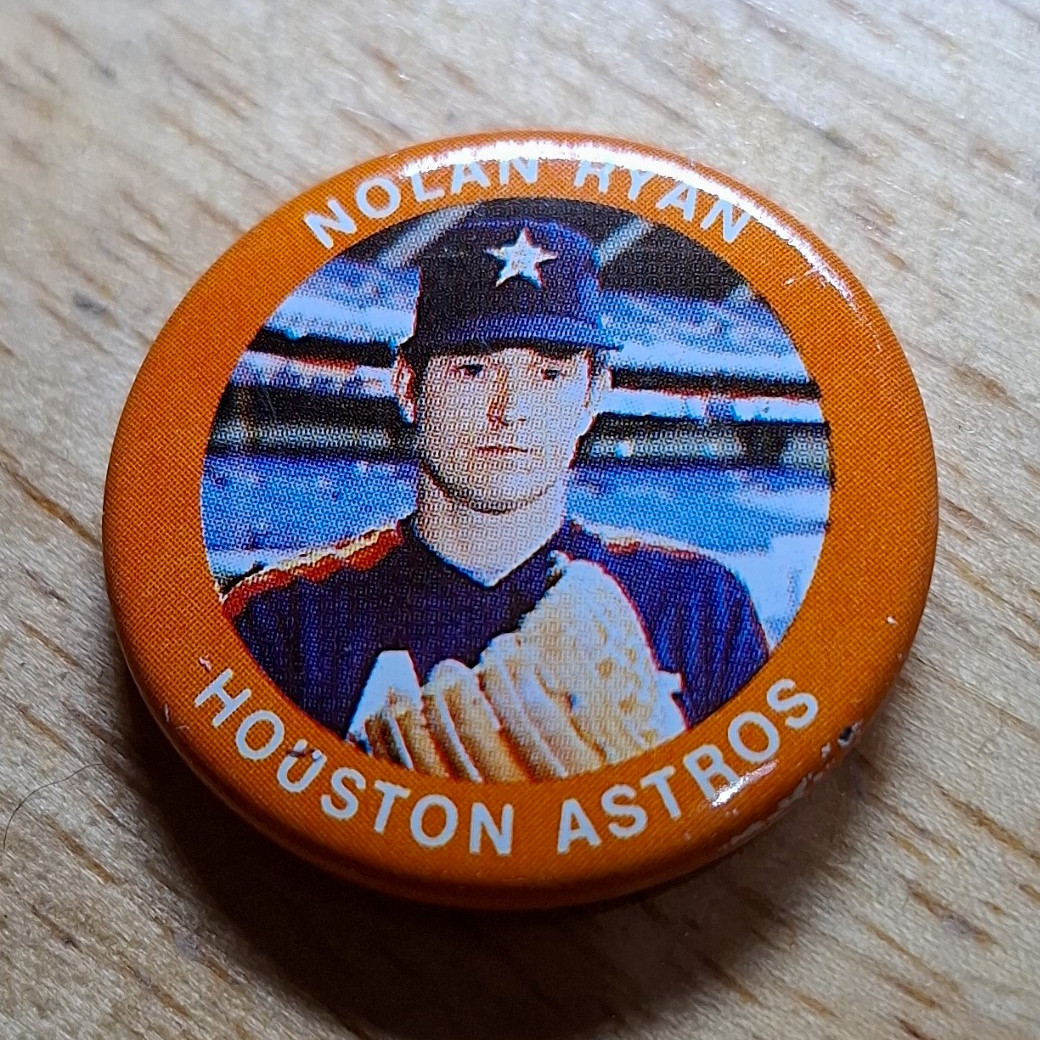1984 Fun Foods #109 Nolan Ryan Houston Astros Pinback Button