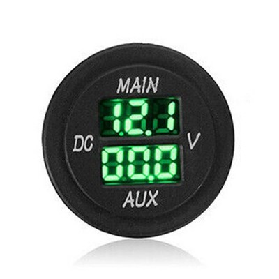 12-24V Dual Battery Monitor Volt Meter LED Digital Car Boat Marine Voltage Gauge