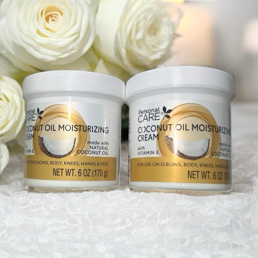2 Pack-Coconut Oil Vitamin E Personal Care Moisturizing Body Cream Dry Skin 6 oz