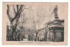 Old postcard 11 - VILLENEUVE-MINERVOIS: LA PROMENADE - LA FONTAINE (AUDE) WRITTEN