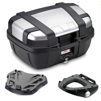 Givi TRK52N Topcase 52L Schwarz Mit Piastra FüR Suzuki DL 650 V-Strom 2020-2022