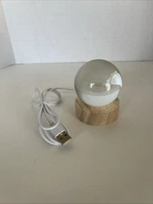 LED Crystal Table Lamp USB 3D Moon Galaxy Globe Night Light -with Space Image.