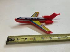 American Airlines Boeing Tin Plastic Toy Plane Airplane Made In Japan