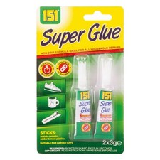 Multipurpose Super Glue Gel Pack of 2 x 3G Tubes - Non Drip Extra Stong