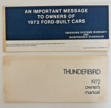 1972 Ford Thunderbird Owners Manual Original Oem Handbook Warranty Insert 1972 Ford Thunderbird Owners Manual Original Oem Handbook Warranty Insert