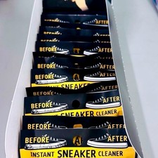 5 Sneaker Erasers Instant Shoe Cleaner Pre-Moistened Scuff Remover Sponge Pouch