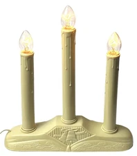 VTG Candoliers 3-Light Set Christmas Holiday Plastic Candles Candelabra
