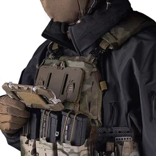 Tactical Gear Phone Holder for Plate Carrier Vest Universal Phone Chest Mount