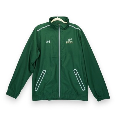 USF Bulls Track Jacket Under Armour Performance Full Zip Green Men's Large