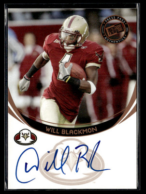 Will Blackmon 2006 Press Pass Bronze Auto