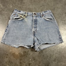 Vintage Levi  s 550 Shorts Womens 28 Blue Cut Offs Flaws USA Preowned