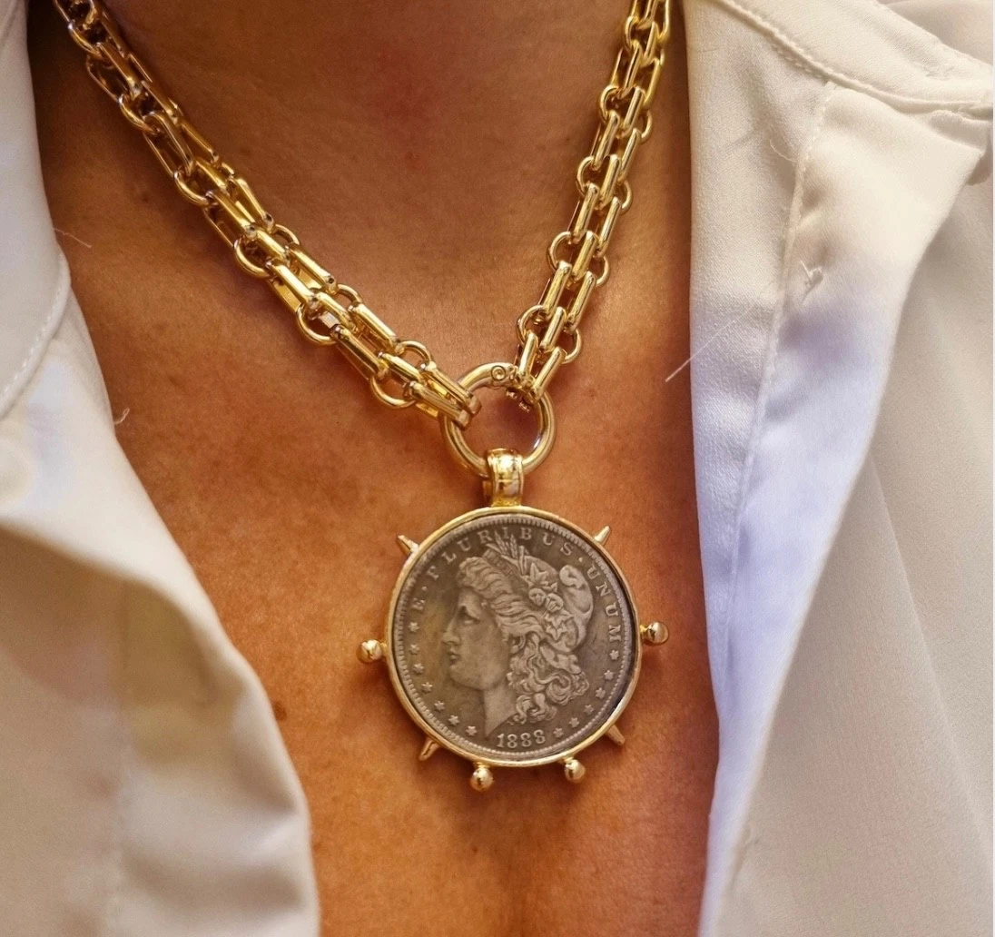 Gold Coin Necklace products for sale | eBay