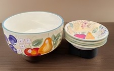 5 Pc Gibson Home Fruit Grove Lrg 5qt Salad Pa...