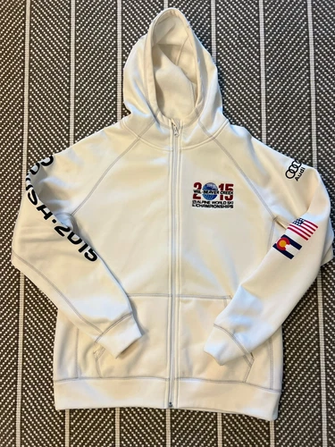 OFF WHITE Felpa con cappuccio donna Beaver Creek World Cup 2015 taglia L