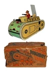 EX - NM, Glossy & Working 1930s Marx Tin Windup Sparkling Doughboy Tank with Box