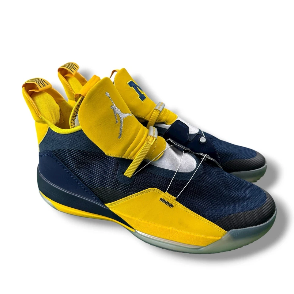 Nike Air Jordan XXXIII 33 Michigan Wolverines PE Jugador Exclusivo Promoción EE. UU. Talla 16 Foto 2 de 4