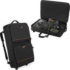 DJ Controller Bag Backpack with Wheels Compatible with Pioneer XDJ RX2/ XDJ RX3/