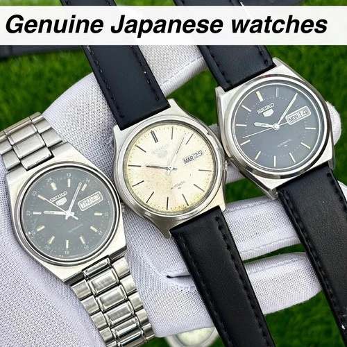 Lot of 3 Seiko 5 Automatic Vintage Men’s Watches Japan Made
