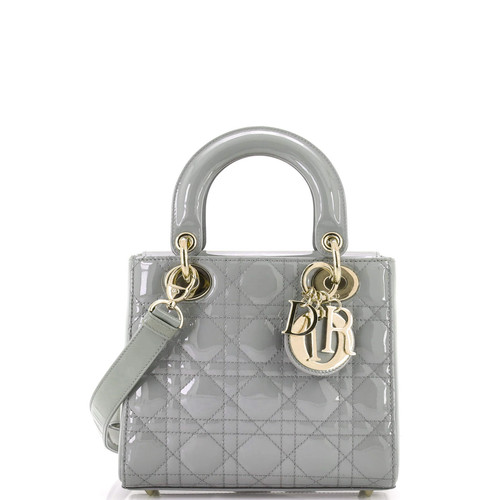 Christian Dior Lady Dior Bag Cannage Quilt Patent Small