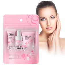 Sakura Skin Care Sets  Kits with Cleanser,Serum,Eye Cream,Essence Cream Beauty