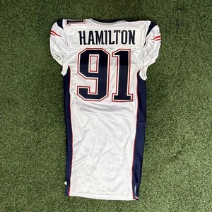 2001 Bobby Hamilton Team Issued White New England Patriots Jersey