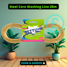 Steel Core Washing Line 20m Reinforced Heavy Duty Strong Clothes Line Bettina